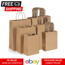 Sacos de papel marrom com alças sacos de papel para festa presente alça torcida sacos transportadores, usado comprar usado  Enviando para Brazil