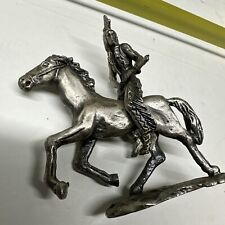 Pewter horse mounted Native American  vintage for sale  Shipping to South Africa