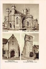 Crewkerne Congresbury & Beckington Churches Somerset 1940 Estampa Vintage SOM#08 comprar usado  Enviando para Brazil