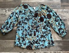 Sundance Burnout Velvet Floral Top L for sale  Shipping to South Africa