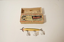 Usado, Isca de pesca vintage Heddon Wood Dowagiac 3 ganchos torpedo na caixa comprar usado  Enviando para Brazil