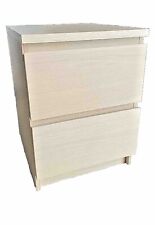 Folheado de carvalho branco IKEA MALM 2 gavetas peito, moderno 802.145.49 comprar usado  Enviando para Brazil