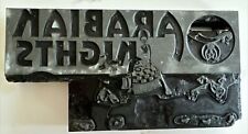 Large Printing Letterpress Printers Block - Arabian Nights - 9”x4.5” for sale  Shipping to South Africa