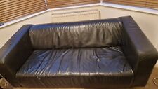 Black leather sofa for sale  GUILDFORD