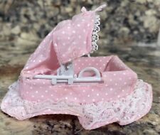 Sylvanian Families Vintage 1988 Pink Polka Dot Moses Basket Baby Crib/Cot for sale  Shipping to South Africa