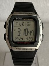 CASIO W-96H-1AVES MENS DIGITAL QUARTZ WATCH W/ BATTERY TIMER ALARM LED - BLACK  for sale  Shipping to South Africa