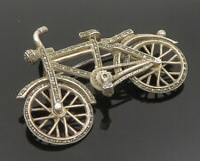 Broche de plata 925 - Vintage Marcasite tallado para bicicleta (GIROS) - BP9365 segunda mano  Embacar hacia Mexico