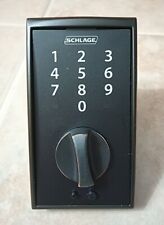 SCHLAGE BE375 CEN 716 Touch Keyless Touchscreen Electronic Deadbolt Lock Black for sale  Shipping to South Africa