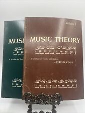 Teoría de la música Vol. 1 y II de Ellis B. Kohs: plan de estudios para maestro y estudiante segunda mano  Embacar hacia Argentina