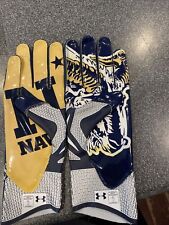 Luvas de futebol americano para aspirantes da Marinha Naval Academy UA destaque GG, usado comprar usado  Enviando para Brazil