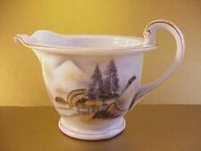 Vintage hand painted Japan Japanese Gravy Boat Watermill River Cabin Mountains for sale  Shipping to South Africa