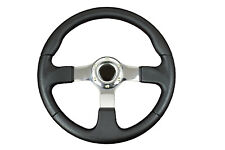BLACK CHROME F2 350mm AFTERMARKET SPORTS STEERING WHEEL 6x70mm FOR NISSAN for sale  PETERBOROUGH
