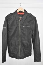 Superdry black leather for sale  NORTHAMPTON