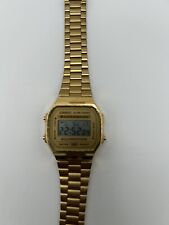 Relógio unissex Casio A168WG-9 retrô ouro aço inoxidável iluminador comprar usado  Enviando para Brazil