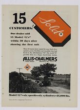 1932 Allis Chalmers Ad: Model L Crawler Tractor Pulling Road Grader - SOLD! for sale  Bowling Green