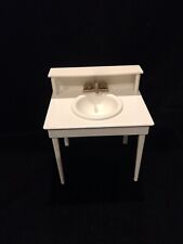 Dollhouse Modern Kitchen or Bathroom Sink Cabinet in White1:12 Scale Furniture for sale  Shipping to South Africa
