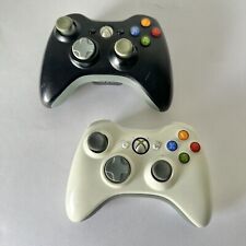 (2) Microsoft Xbox 360 Black White Wireless Controller Original OEM UNTESTED Lot for sale  Shipping to South Africa