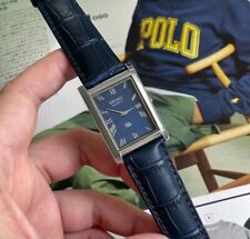 Reloj de pulsera Seiko delgado cuarzo cara azul nuevo batería banda azul japonés para hombre segunda mano  Embacar hacia Argentina