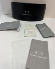 Auténtico estuche para gafas de sol Armani Exchange certificado de tela con folleto segunda mano  Embacar hacia Mexico