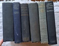 Lote De 6 Tonos Azul Antiguo De Colección Libros De Tapa Dura Decoración De Escenificación RARO segunda mano  Embacar hacia Argentina