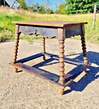 Antique Solid Wooden Spanish Payment Counting Table - Desk Dining - Bobbin Legs for sale  Shipping to South Africa