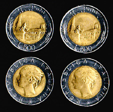 ITALIA Repubblica -  n°6 monete  " bimetalliche " 500 Lire dal 1982 al 1987. usato  Villaricca