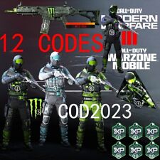 Call of Duty Modern Warfare 3 Monster Energy conjunto completo de 12 códigos skin COD MW3 comprar usado  Enviando para Brazil