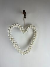 Used, HANGING SHELL LOVE Wall Art Heart Door Plaque Summer Seashore Wedding Decor for sale  Shipping to South Africa