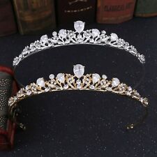2.6cm Tall CZ Crystal Tiara Crown Wedding Bridal Queen Princess Prom  For Women for sale  Shipping to South Africa