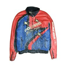 Vintage Polaris Racing Motorcycle Leather Jacket Size 2XL Snowmobile for sale  Shipping to South Africa