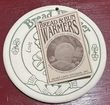 Heart Land Studios 1989 Lyn Ulick Irish Claddagh Stoneware Bread Warmer / Trivet for sale  Shipping to South Africa