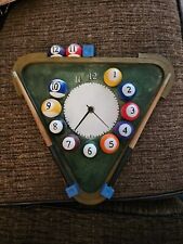 Billiard Pool Table Wall Clock Analog Battery Power 12 ins wide 11ins tall EPOC for sale  Shipping to South Africa