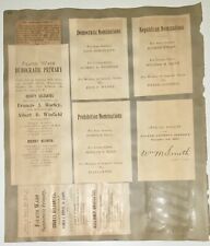 1800's Democratic Republican Prohibition Party Ticket Ballot 1891 Newspaper for sale  Shipping to South Africa