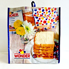 Sacola de compras reutilizável Wonder Bread grande sacola de supermercado colorida divertida pop art 15" comprar usado  Enviando para Brazil