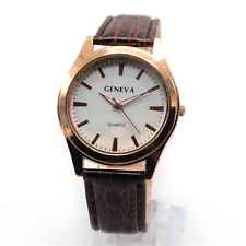 Relógio social masculino de quartzo Minty Geneva 7407 ouro rosa 40 mm comprar usado  Enviando para Brazil