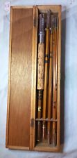 Old Split Cane Fly Rod 6pce In Box With Fishing Flies, used for sale  Shipping to South Africa