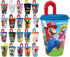 Licencia Niños Recipiente Bebida Vaso Con Pajita Y Tapa 430ml Reutilizable comprar usado  Enviando para Brazil