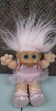 rzadka vintage rusja różowa sukienka w kropki włosy troll lalka 7" na sprzedaż  Wysyłka do Poland