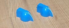 2 botões de cabeça de frango Kurz Kasch vintage para inserção de latão azul brilhante eixo 1/4" comprar usado  Enviando para Brazil