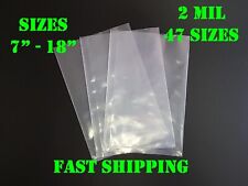 Usado, Sacos poli transparentes de vários tamanhos 2 milhas topo plano aberto embalagem plástica LDPE comprar usado  Enviando para Brazil