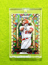 Mike Trout STAINED GLASS PRIZM CARD Jersey #27 ANGELS 2022 Panini Prizm Baseball for sale  Shipping to South Africa