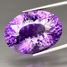 22.53ct 21.5x15.8mm VVS Oval Concave Natural Unheated Purple Amethyst, Gemstone for sale  Shipping to South Africa