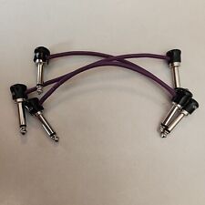 3 George L's Pedal Patch Cable Guitar Bass Best Pro Pedalboard Cords Purple .155 for sale  Shipping to South Africa