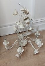 5 Way Flower Large Ceiling Light Fitting Pendant Chandelier Cream Shabby Chic for sale  Shipping to South Africa