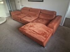 Orange corner sofa for sale  BURY