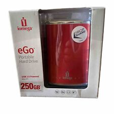 Disco rígido portátil Iomega Ego vermelho USB 2.0 250GB caixa aberta para Windows Xp Vista comprar usado  Enviando para Brazil