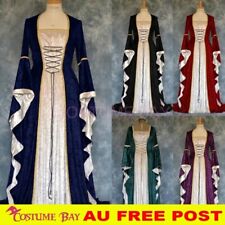 Women Victorian Renaissance Medieval Midi Dress Gothic Halloween Cosplay Costume for sale  Shipping to South Africa