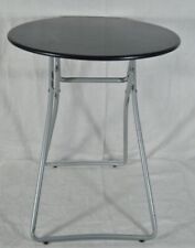 Used, Folding Portable Black Metal Side Table 18 inches Tall for sale  Shipping to South Africa