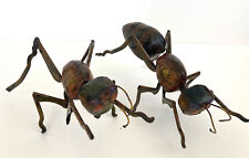Conjunto de dos esculturas de arte brutalista de hormigas de fuego rojo 4"" H x 9"" L segunda mano  Embacar hacia Argentina