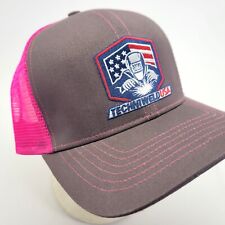 Techniweld Hat Cap Welding Equipment Helmet Welder Pink Snapback Mesh Trucker, used for sale  Shipping to South Africa